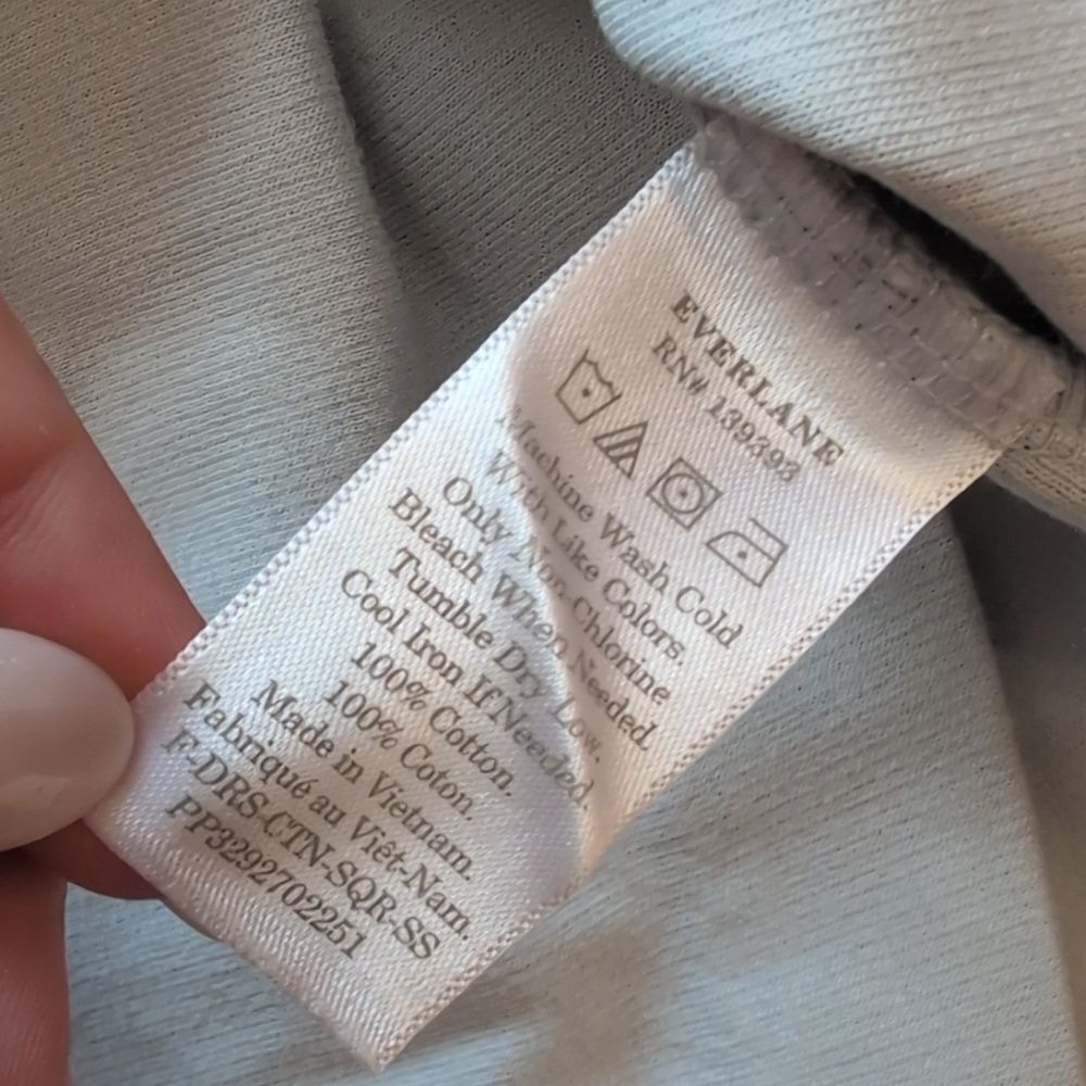 Everlane Party Of One Tee Mini Dress Shift Sky Light Blue Size XXS - Picture 8 of 8